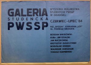 Wystawa malarstwa studentów PWSSP w Gdańsku, lipiec 1984. Dzięki uprzejmości K.Gliszczyńskiego